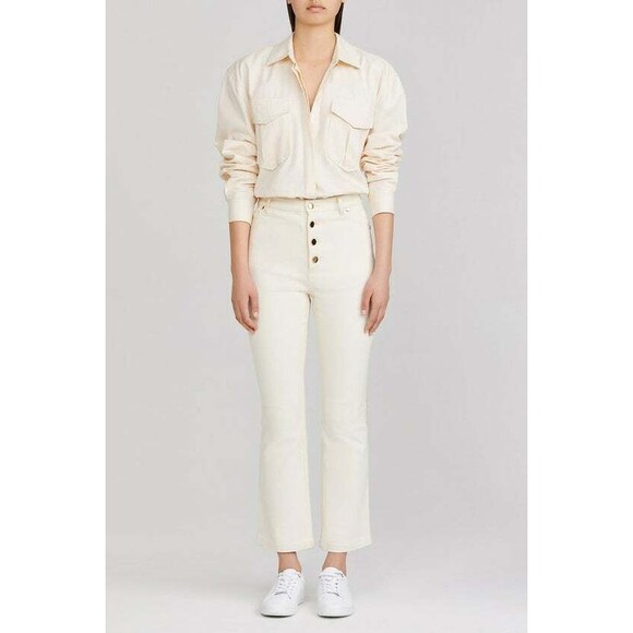 SIGNIFICANT OTHER LENNY JEANS CREAM Boutique Pants MRP $229 NWT Womens Size 4 - Picture 1 of 12